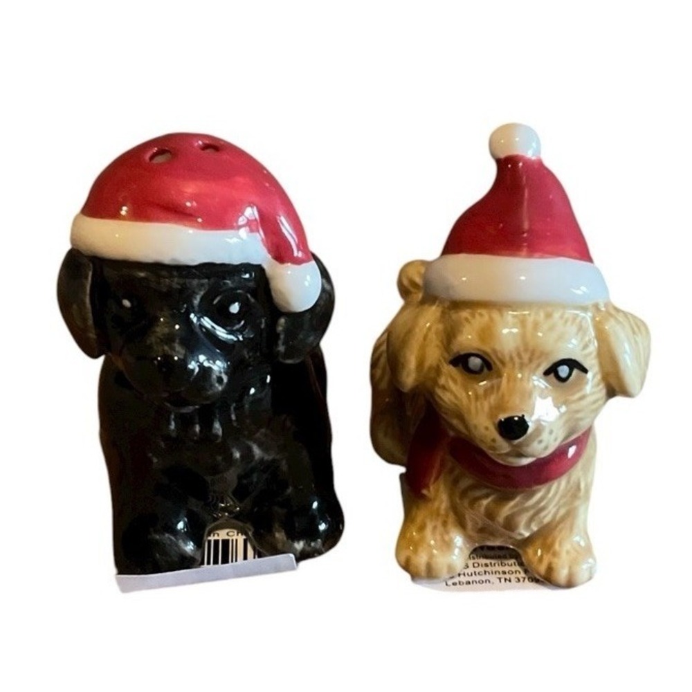 Cracker Barrel Mini Christmas Dog Salt and Pepper Shakers New With Tag